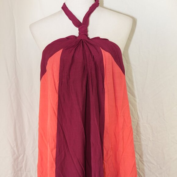 NWT XL Maxi Dress Summer Casual Beach Cover up Sleeveless Flowy Linen Look - Picture 1 of 8